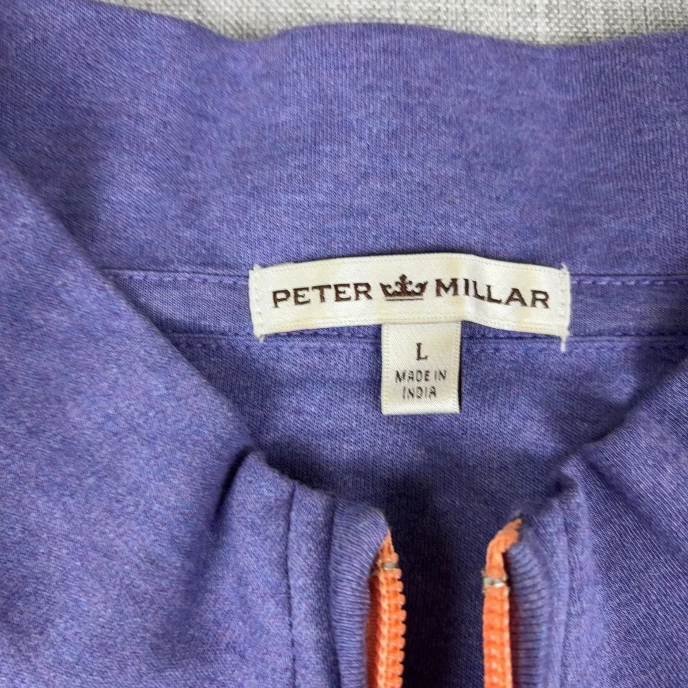 Peter Millar Oakmont Country Club Golf Vest Men's L Purple Full Zip Performance